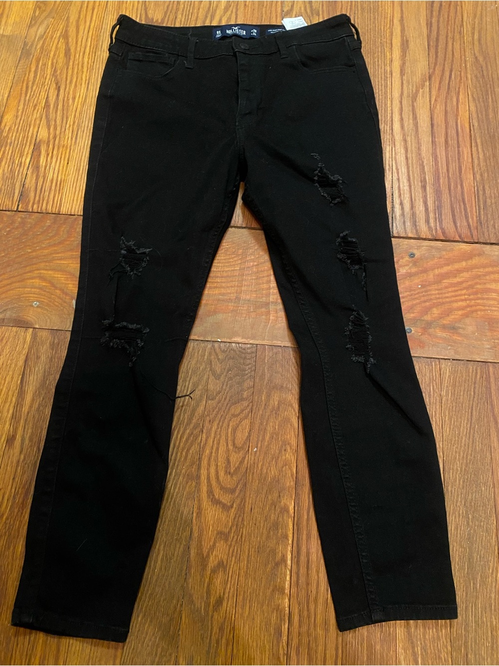 Hollister Black Distressed Women's Jeans